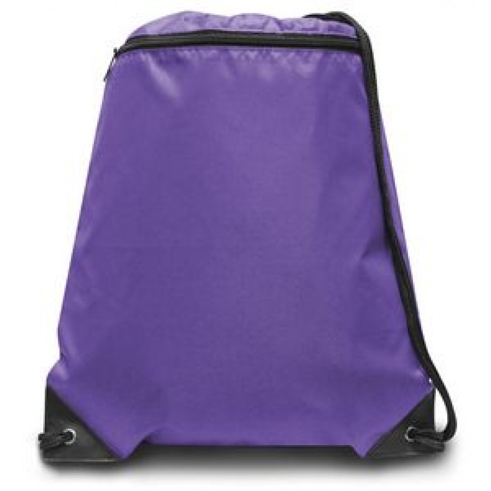Promotional Zipper Drawstring Backpack