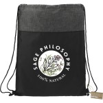 Ash Recycled Drawstring Bag with Logo