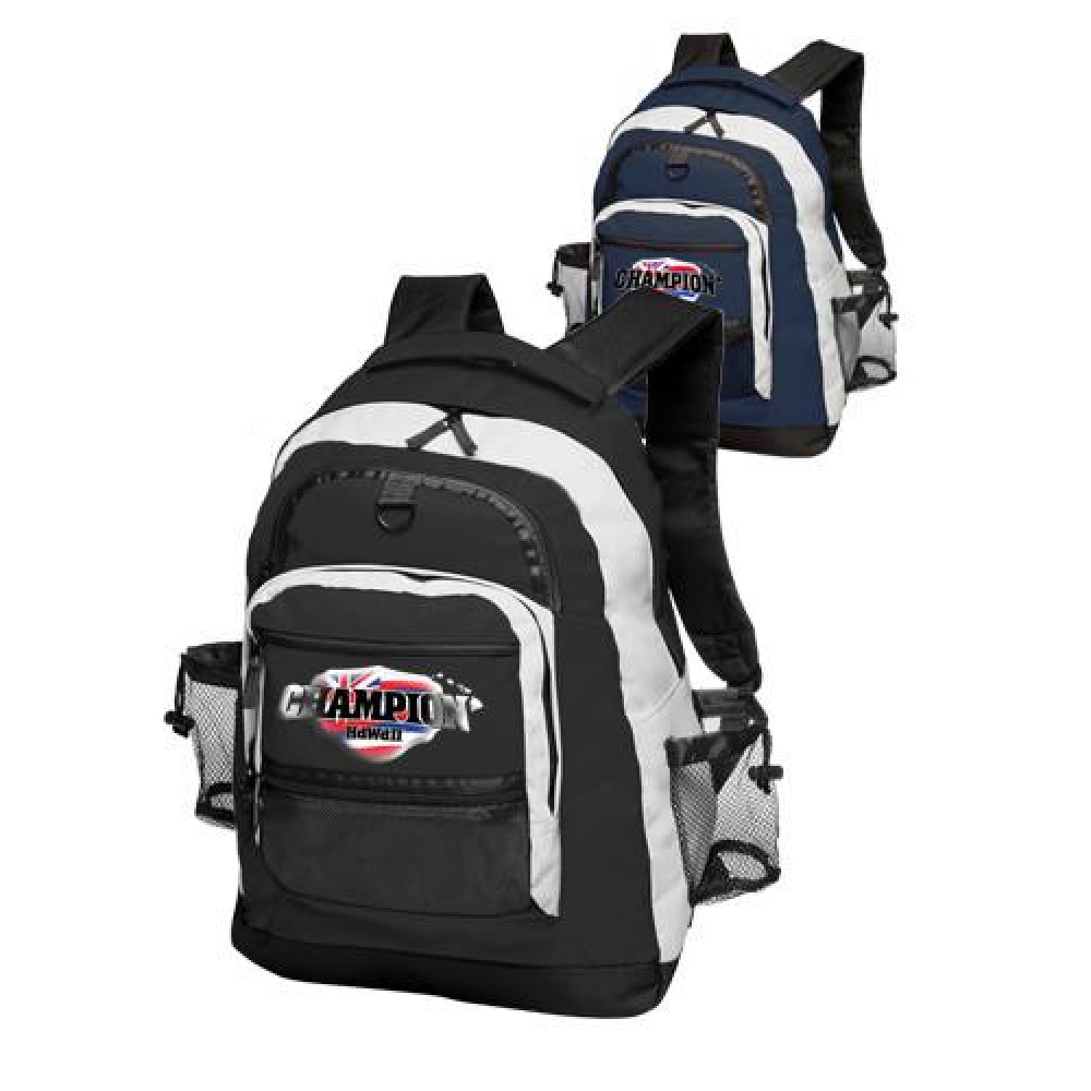 Two Tone Travelers Backpacks with Logo