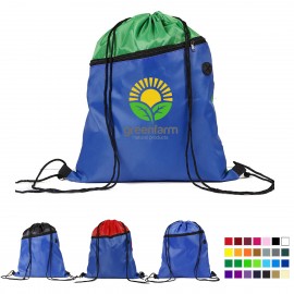 Customized Oxford Cloth Drawstring Backpack With Zipper  Customized Oxford Cloth Drawstring Backpack With Zipper