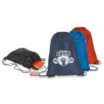 Drawstring Backpack with Zippered Pocket with Logo