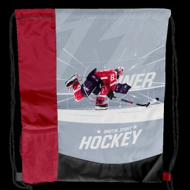 Logo Branded Full Dye Sublimation Vertical Striped Polyester Drawstring Bag w/Bottle Holder  Logo Branded Full Dye Sublimation Vertical Striped Polyester Drawstring Bag w/Bottle Holder