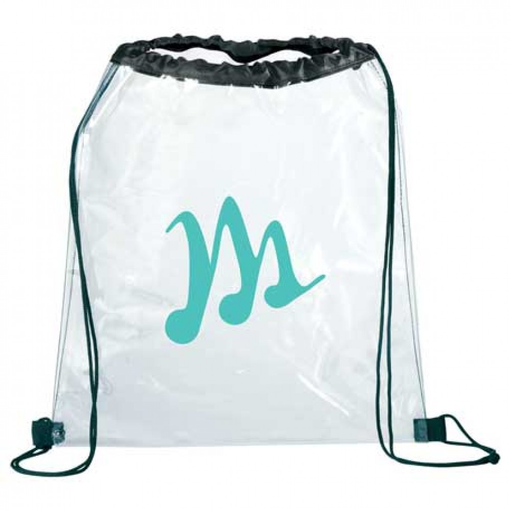 Rally Clear Drawstring Bag with Logo Rally Clear Drawstring Bag with Logo