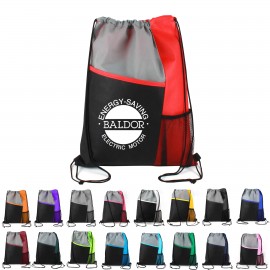 Customized Mesh Pocket Drawstring Backpacks  Customized Mesh Pocket Drawstring Backpacks