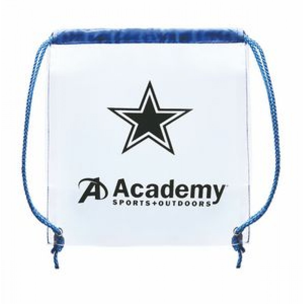 Customized Stadium Approved Clear Drawstring Backpack
