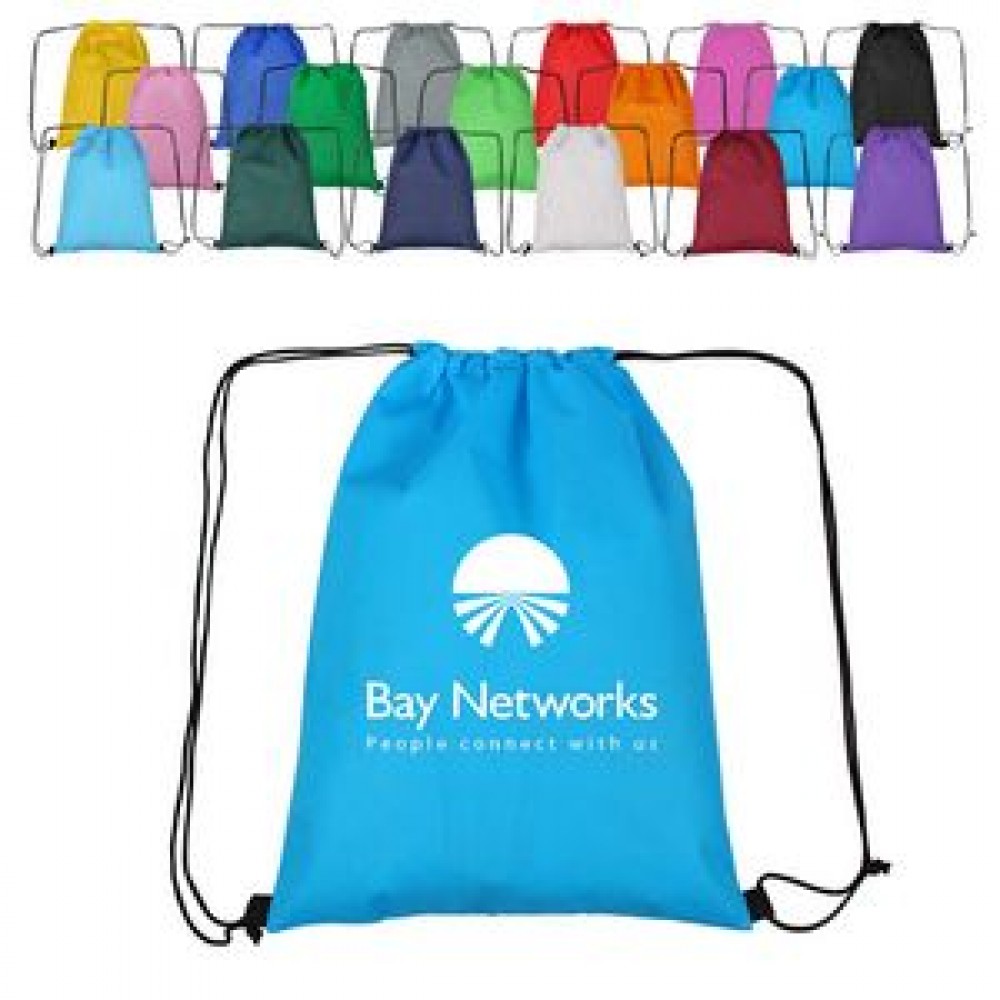 Logo Branded Non-Woven Drawstring Cinch Backpack Logo Branded Non-Woven Drawstring Cinch Backpack