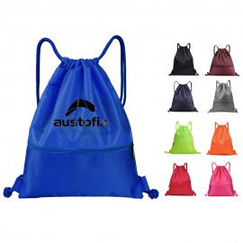 Logo Branded Drawstring Sports Waterproof Backpack