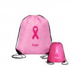 Customized Breast Cancer Awareness Drawstring Bag (direct import)