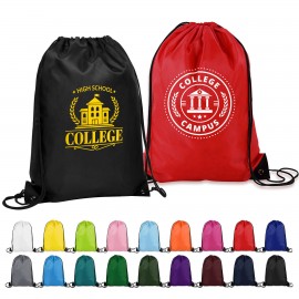 Promotional 14" X 18" Polyester Drawstring Backpack (Ocean)
