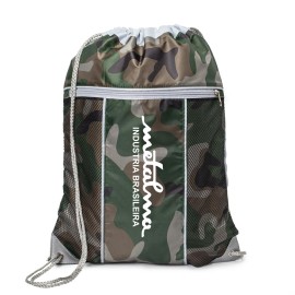 The Leader Drawstring Bag - Camoflauge with Logo
