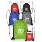 Mesh Accent Drawstring Backpacks with Logo