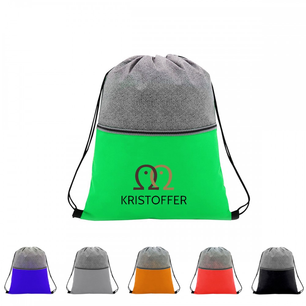 Color Basics Non-Woven Drawstring Bag with Logo Color Basics Non-Woven Drawstring Bag with Logo