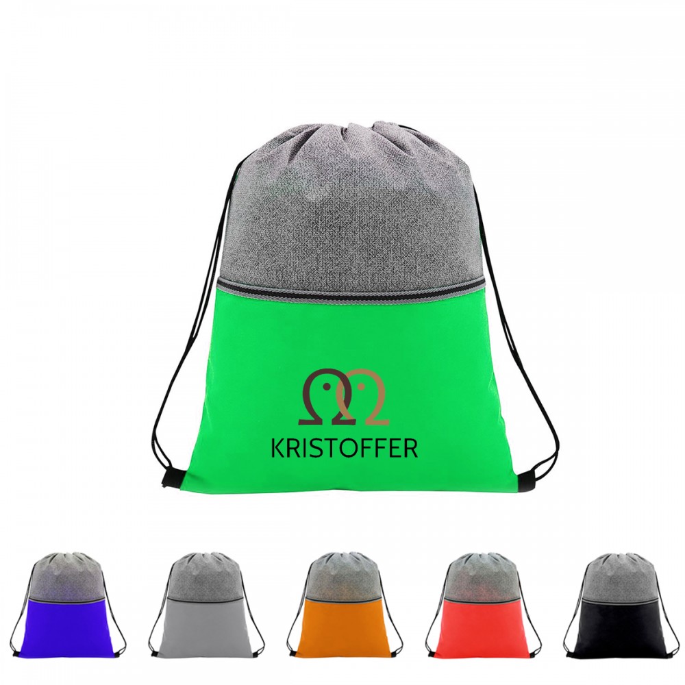 Color Basics Non-Woven Drawstring Bag with Logo