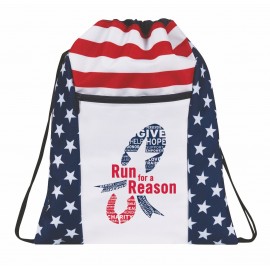 Stars and Stripes Drawsting Bag with Logo  Stars and Stripes Drawsting Bag with Logo