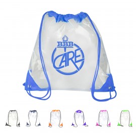 Clear Pvc Drawstring Backpack with Logo