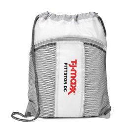 Personalized The Leader Drawstring Bag - White