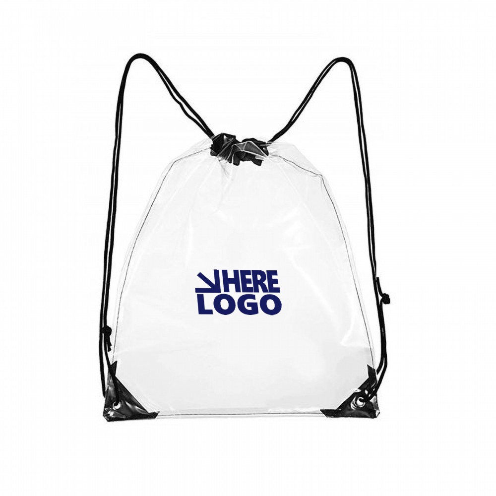 Plastic Drawstring Backpack with Logo