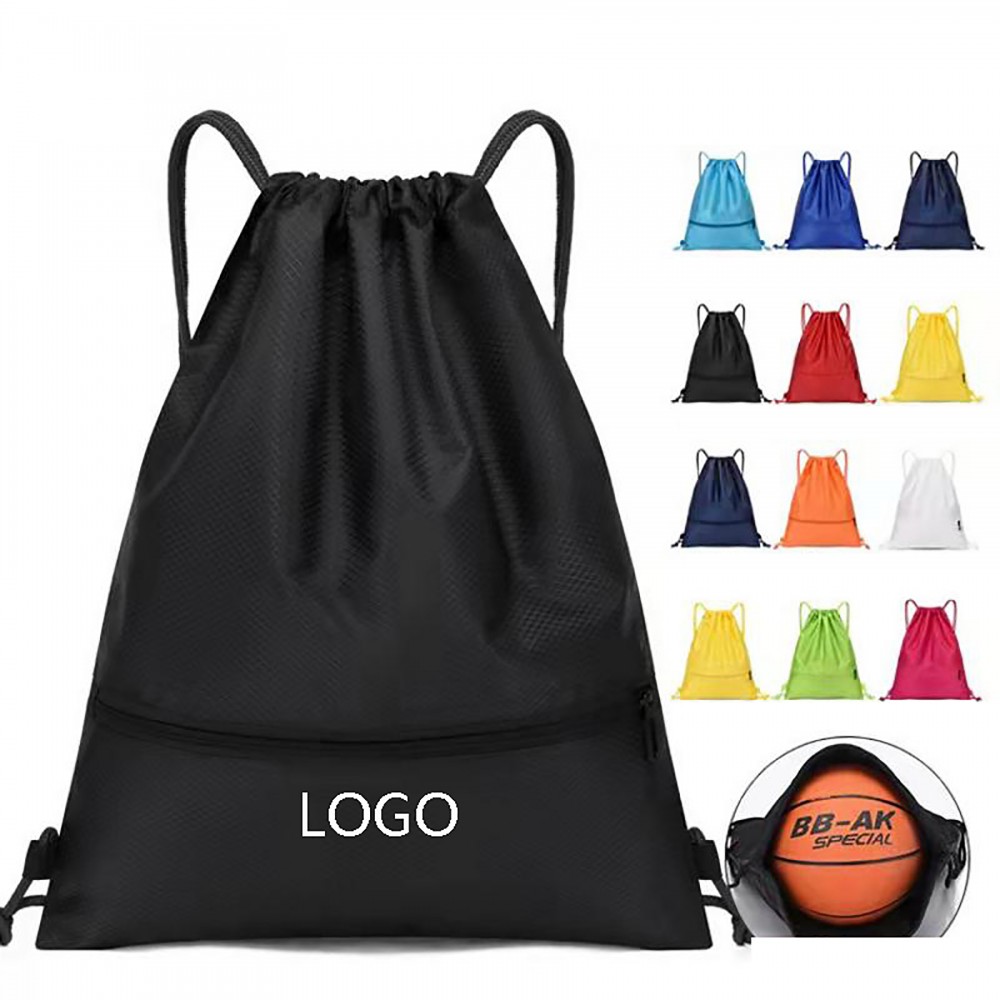 Oxford Cloth Drawstring Shoulder Bag with Logo