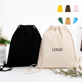 Eco-Friendly Canvas Drawstring Bag with Logo