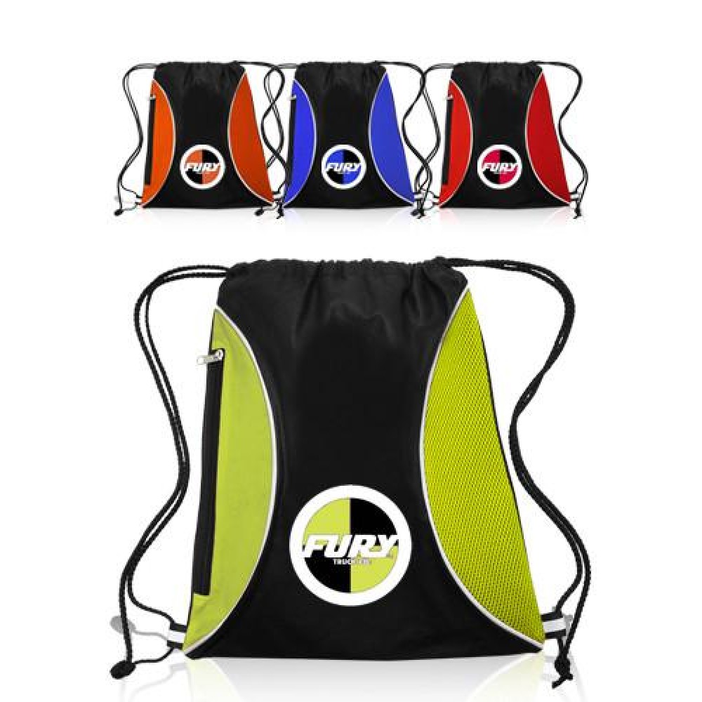 Customized Zipper Side Drawstring Backpacks