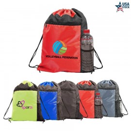 QuickCinch Economic Drawstring Backpack with Logo  QuickCinch Economic Drawstring Backpack with Logo