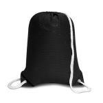Logo Branded Jersey Mesh Drawstring Backpack