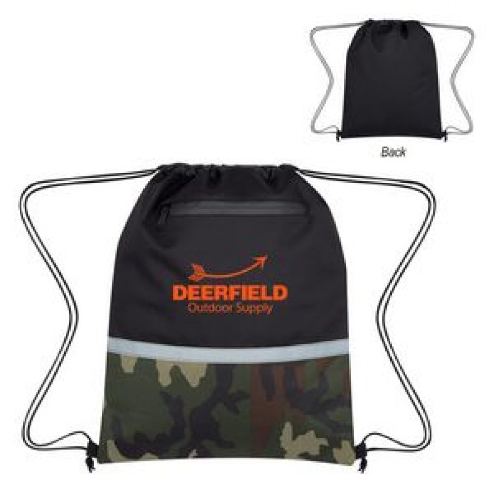 Customized Camo Accent Drawstring Sports Pack