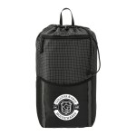 Personalized Grid 14L Drawstring Backpack