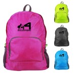 Reflective Polyester Drawstring Backpack with Logo