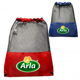 Translucent Mesh Drawstring Backpacks with Logo  Translucent Mesh Drawstring Backpacks with Logo