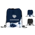 Personalization Available Tie-Dye Drawstring Bag with Logo