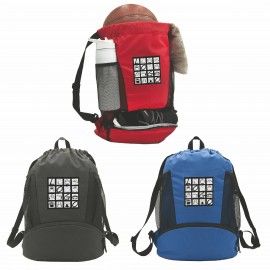 Sports Drawstring w/Shoe Pocket with Logo