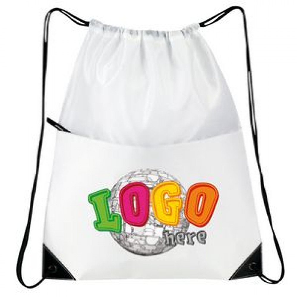 All Purpose Drawstring Tote II Bag with Logo All Purpose Drawstring Tote II Bag with Logo