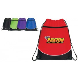 Pocket Drawstring Backpack with Logo