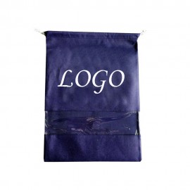 Logo Branded Transparent Non-woven Drawstring Bag
