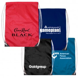 Polyester Drawstring Backpack with Logo