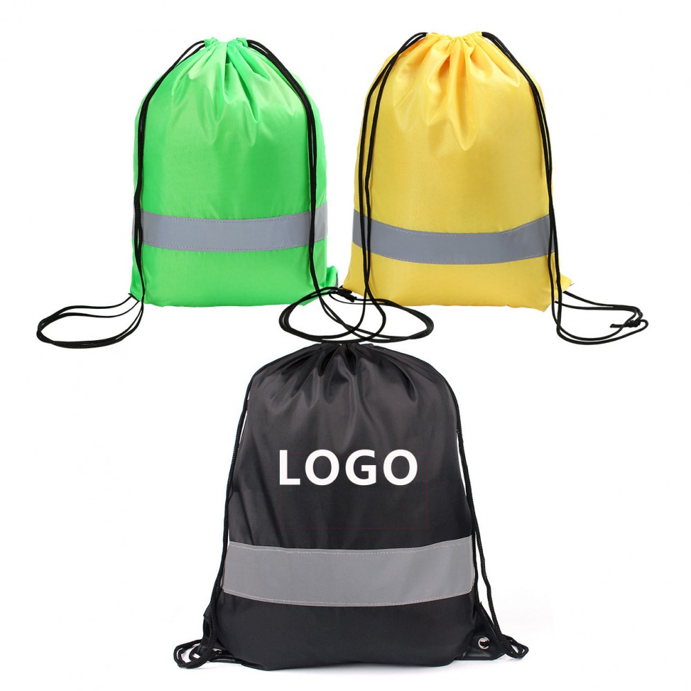 Customized Reflective Drawstring Backpack Bags Customized Reflective Drawstring Backpack Bags