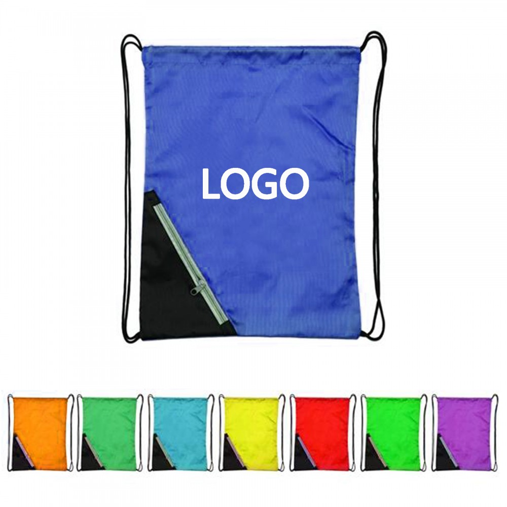 Promotional Custom Drawstring Bag With Pocket