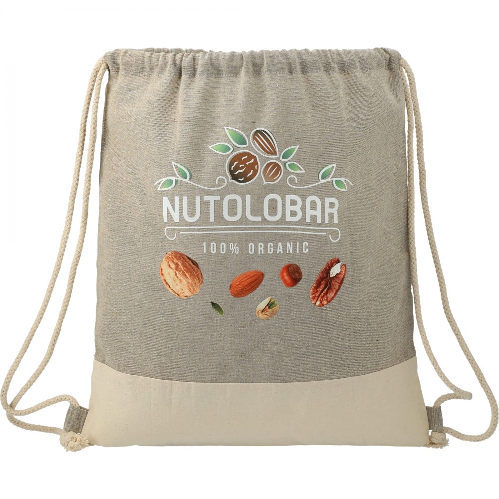 Promotional Split Recycled Cotton Drawstring Bag Promotional Split Recycled Cotton Drawstring Bag
