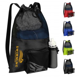 40L Quick-Dry Mesh Swim & Sports Backpack with Logo