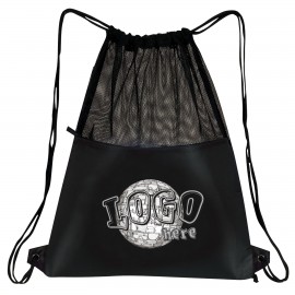 Mesh Drawstring Pack with Logo