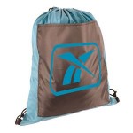 Custom Large Front Pocket Dual Color Drawstring Backpack