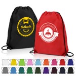 Classic Polyester Drawstring Sports Backpack with Logo