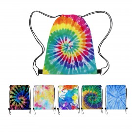 Personalized Tie-Dye Drawstring Backpack
