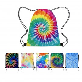 Personalized Tie-Dye Drawstring Backpack  Personalized Tie-Dye Drawstring Backpack