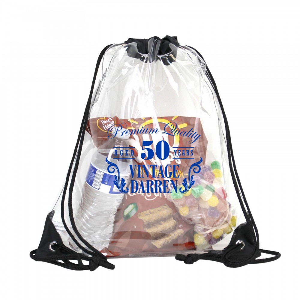 Customized Clear Drawstring Backpack