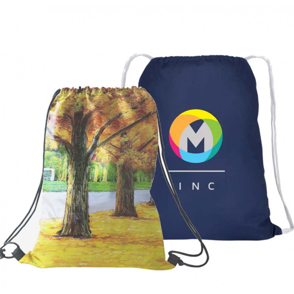Personalized Travel Cotton Drawstring Gym Backpack (15"x18")