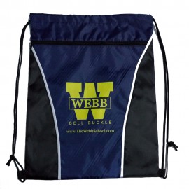 Zipper Pocket Drawstring Backpack with Logo