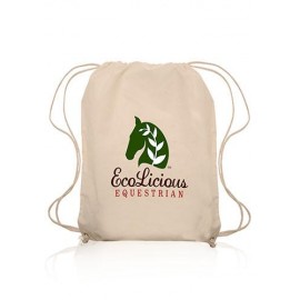 Natural Color Cotton Drawstring Backpacks with Logo  Natural Color Cotton Drawstring Backpacks with Logo