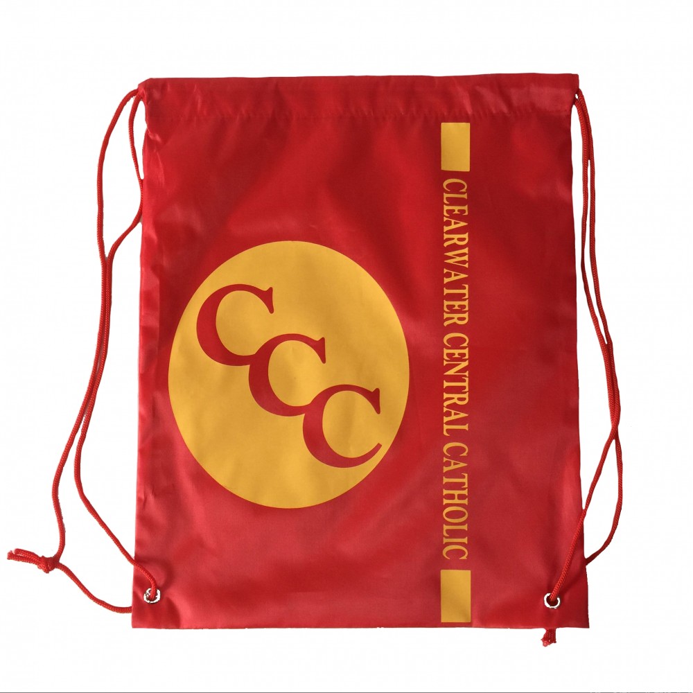 Drawstring Bag with Large Imprint Area with Logo